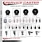 Service Caster 3.5'' Soft Rubber Swivel 1-1/2'' Expanding Stem Caster Set with Brake, 4PK SCC-EX20S3514-SRS-PLB-112-4 - alternate 4